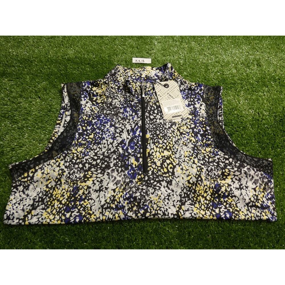 EPNY Golf Womens Layered Multi Print Sleeveless Polo Golf Shirt Small